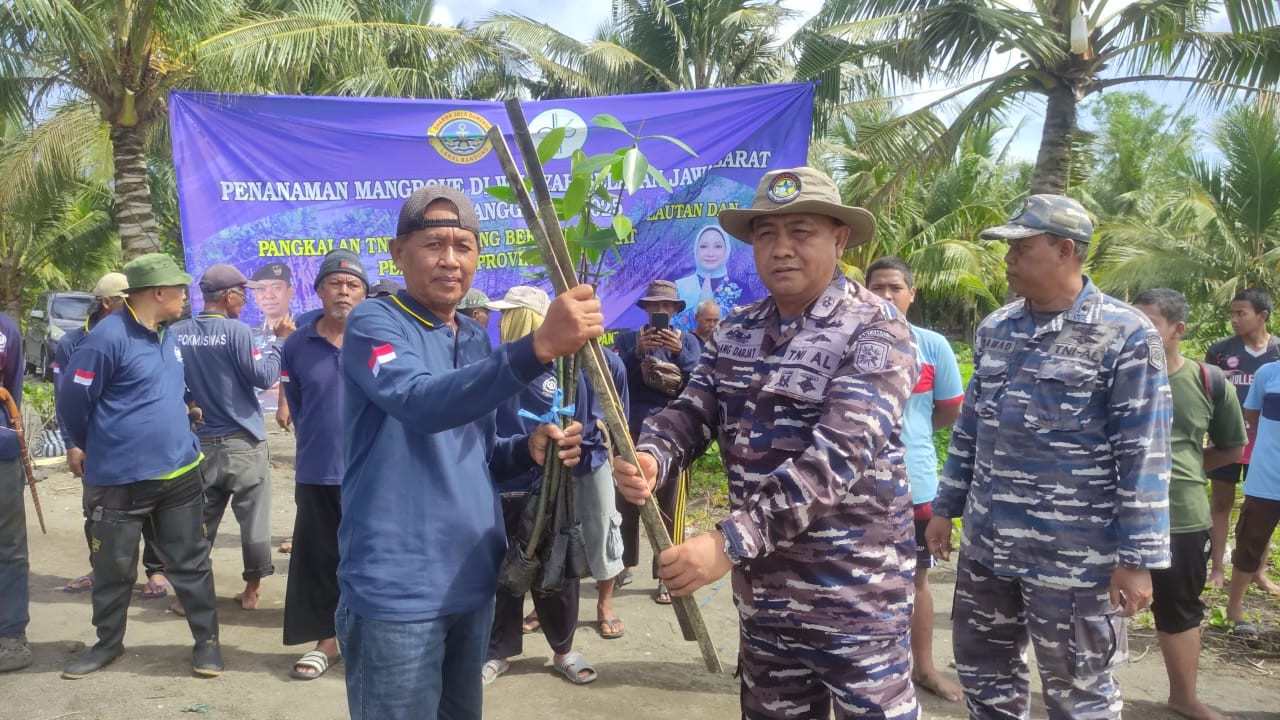 Penanaman Mangrove di Wilayah Selatan Jawa Barat Tahun 2025 Terus Dilakukan Oleh Pangkalan TNI AL Bandung Bersama DKP Provinsi Jabar