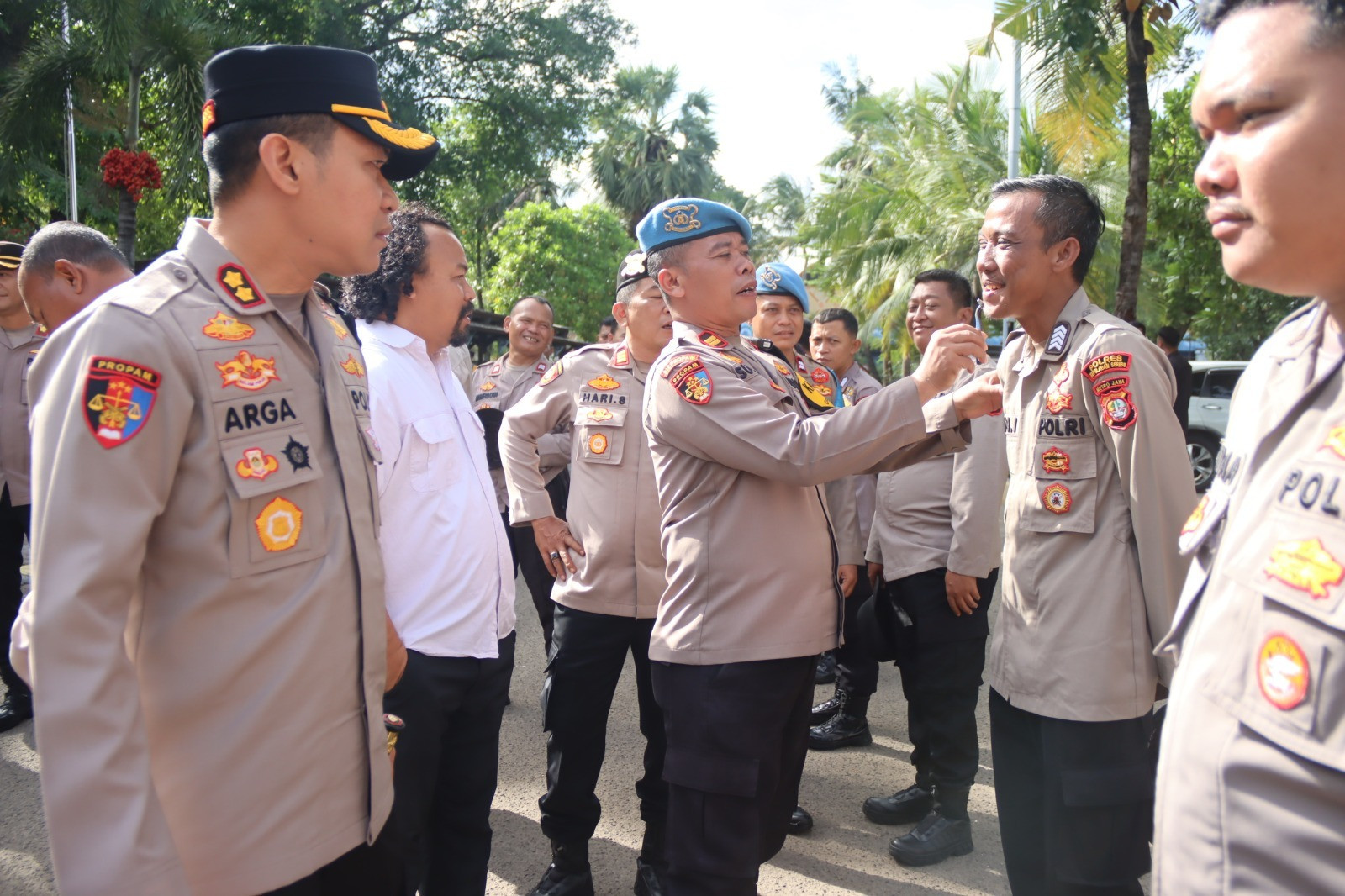 Usai Apel Pagi, Kapolres Kepulauan Seribu Gelar Gaktiplin Bersama Propam