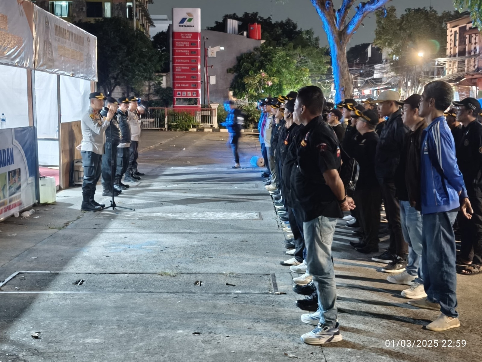 Polsek Pademangan Gelar Apel dan Patroli Gabungan Cegah Tawuran di Bulan Ramadhan