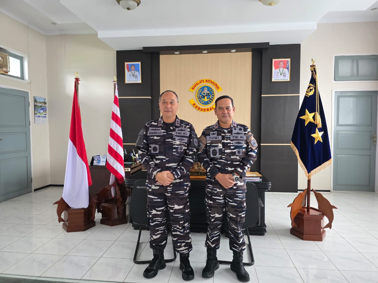 Dankodaeral IX Ambon Terima Courtesy Call Danguskamla Koarmada III di Mako Kodaeral IX Ambon