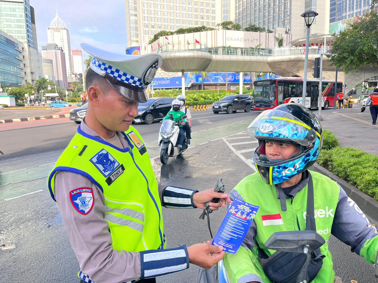 Satgas Preemtif polda Metro jaya, Edukasi Lalu Lintas di Kawasan Bundaran HI–Senayan