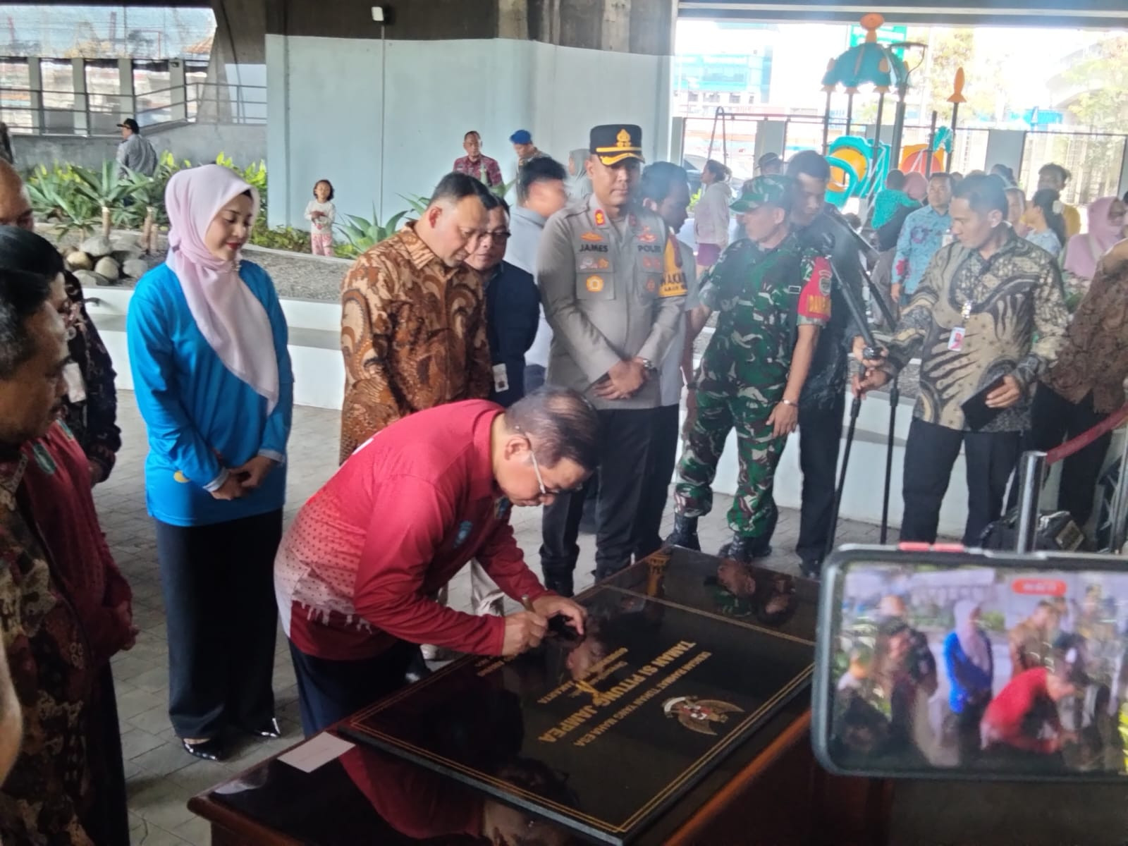 Polres Metro Jakarta Utara Amankan Peresmian Taman Si Pitung Kolong Tol Jampea, Dihadiri Gubernur DKI Jakarta