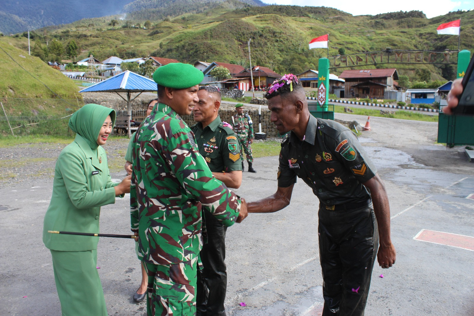 Kodim 1714/Puncak Jaya Gelar Upacara Korps Kenaikan Pangkat Bintara