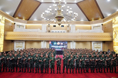 Panglima TNI Beri Pengarahan Kepada Personel Purna Tugas Latma Purkota Gelombang I Yordania dan Belarusia