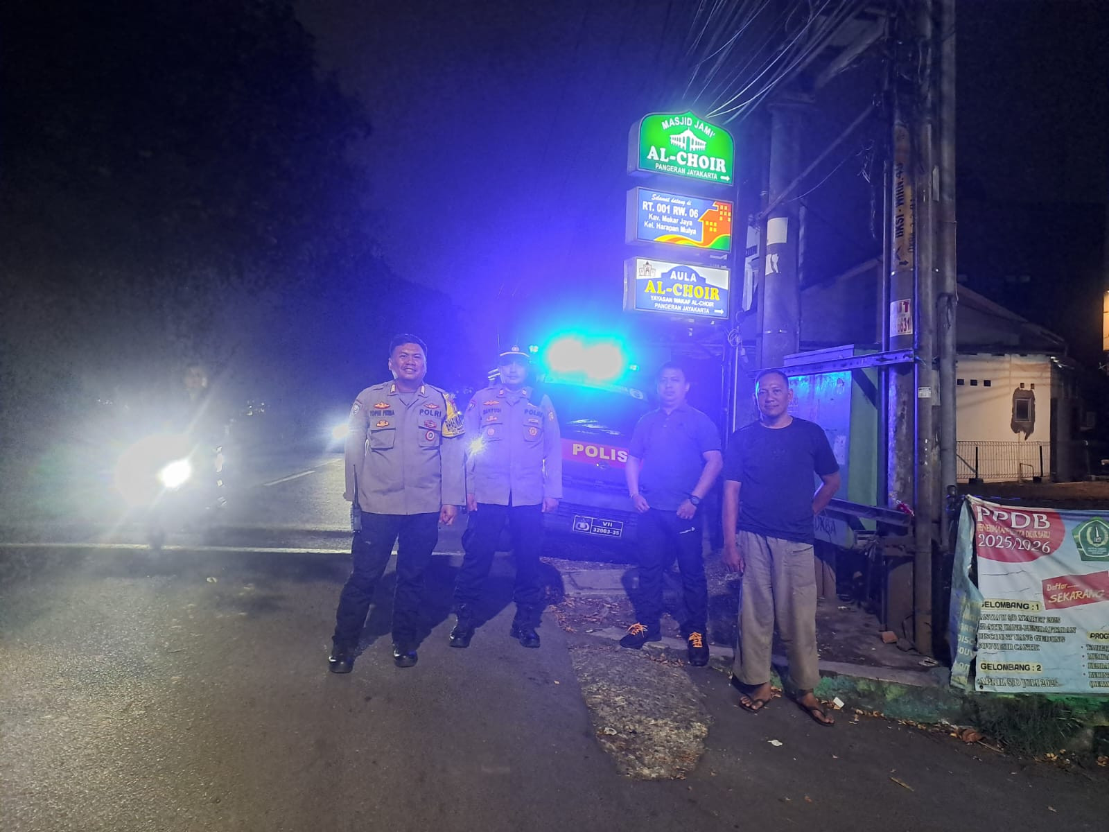 Antisipasi Balap Liar dan 3C, Polsek Medan Satria Patroli Skala Sedang di Harapan Mulya