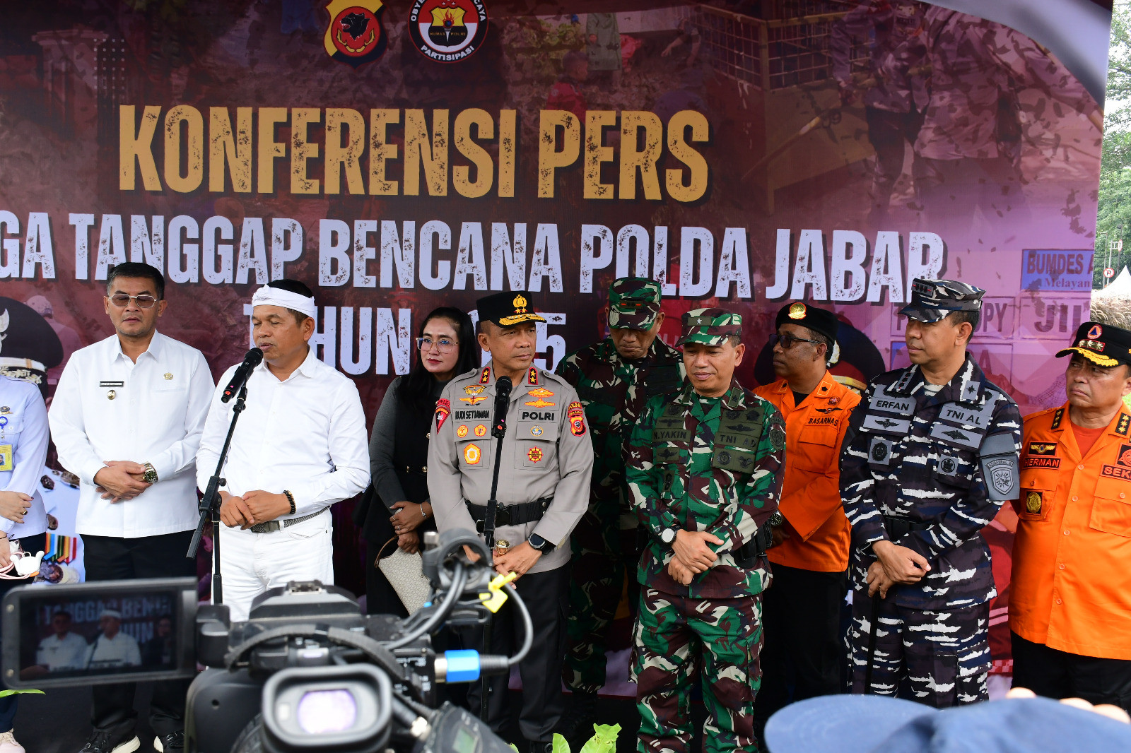 Komandan Lanal Bandung Beserta Prajurit Hadiri Apel Siaga Tanggap Bencana Tingkat Polda Jabar Tahun 2025