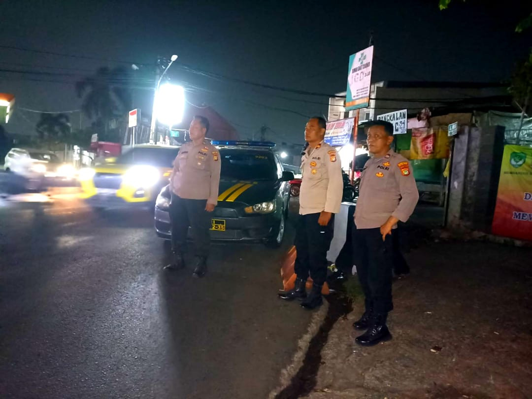 Patroli Skala Besar di Kalimalang, Polsek Bekasi Selatan Bersama Pesonel Gabungan Cegah Balap Liar