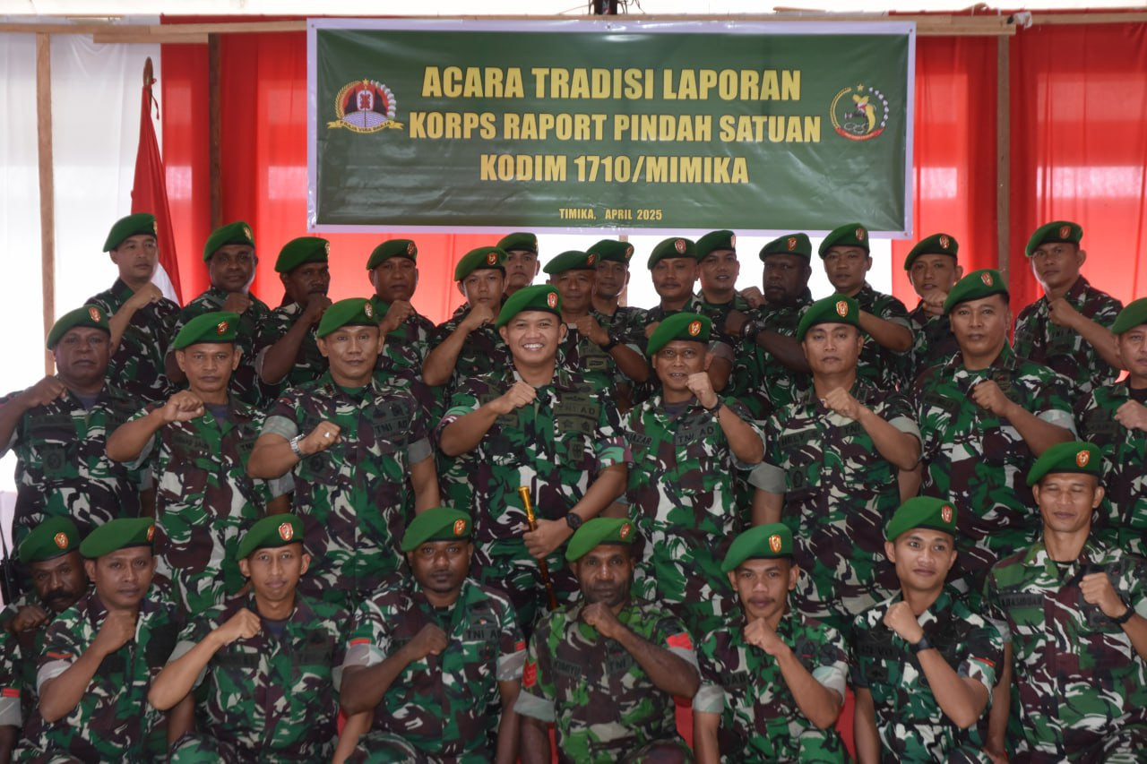 Komandan Kodim 1710/Mimika Pimpin Tradisi Korps Pelepasan Perwira