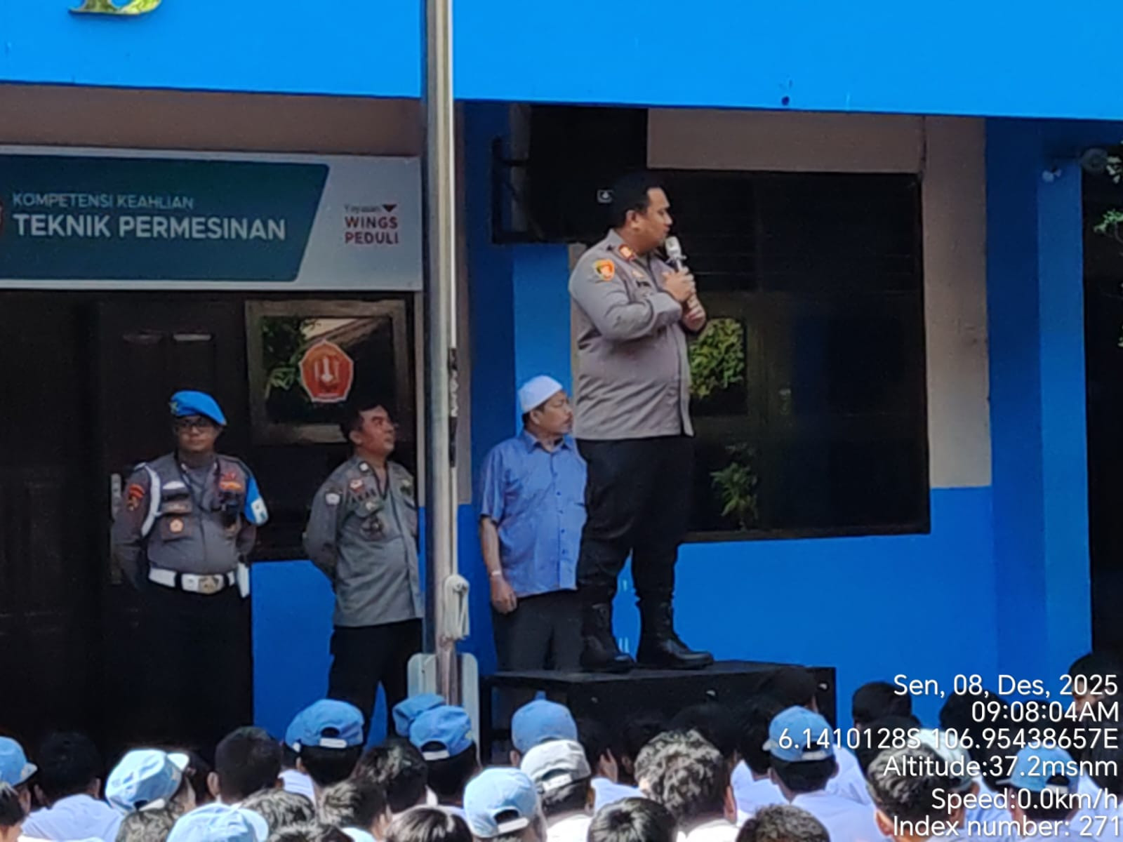 Police Go To School, Kapolsek Cilincing Beri Penyuluhan Kamtibmas di SMK PGRI 11