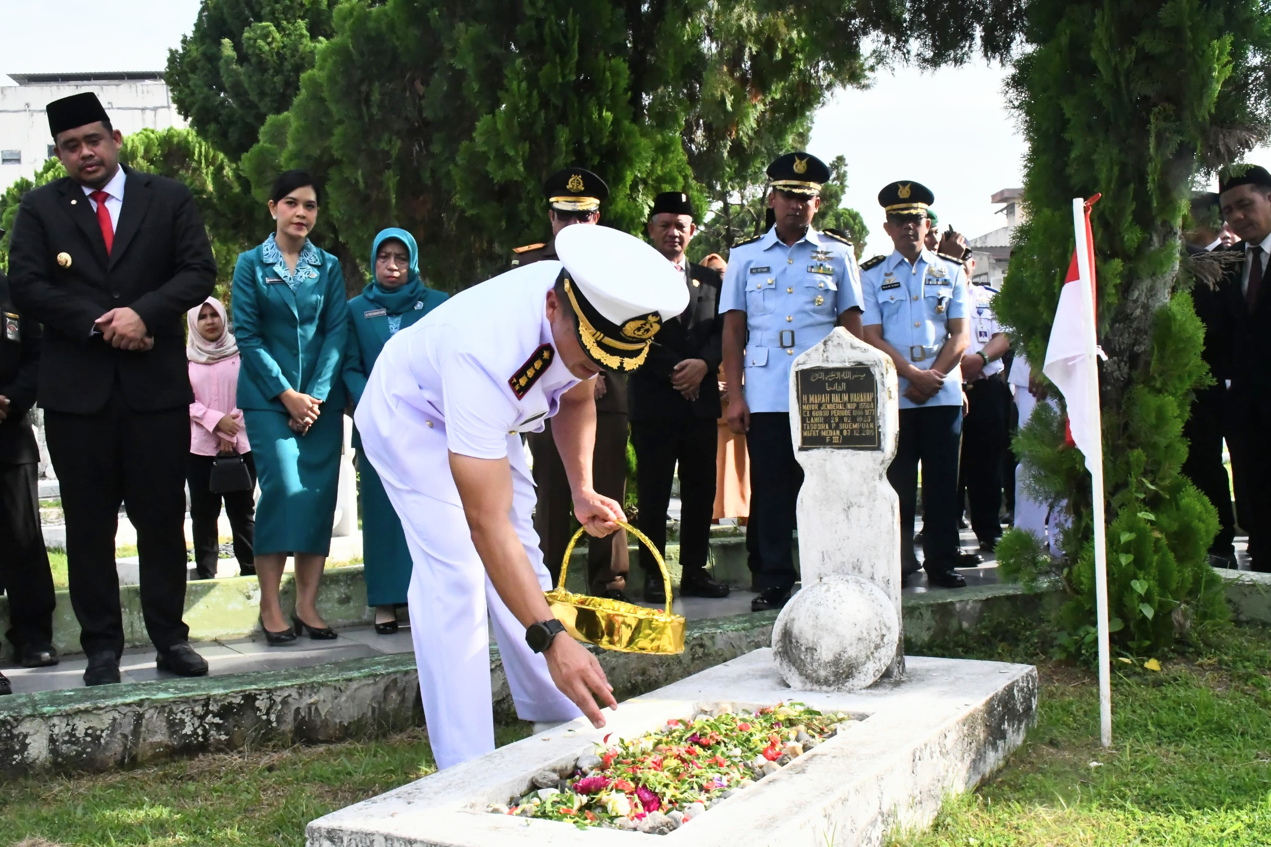 Tingkatkan Sinergitas, Wadan Lantamal I Hadiri Ziarah Rombongan Dalam Rangka Hari Jadi Ke-77 Provinsi Sumut