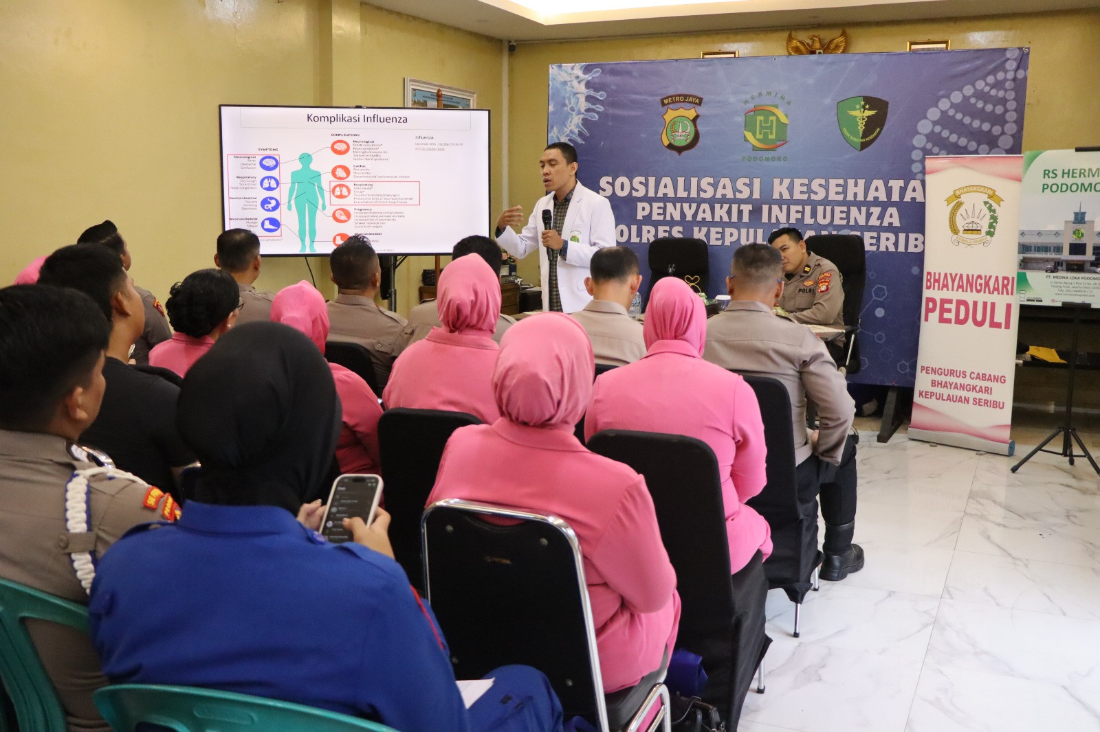 Polres Kepulauan Seribu Gelar Sosialisasi Kesehatan Influenza dan Tips Puasa Sehat Bersama Dokter Spesialis