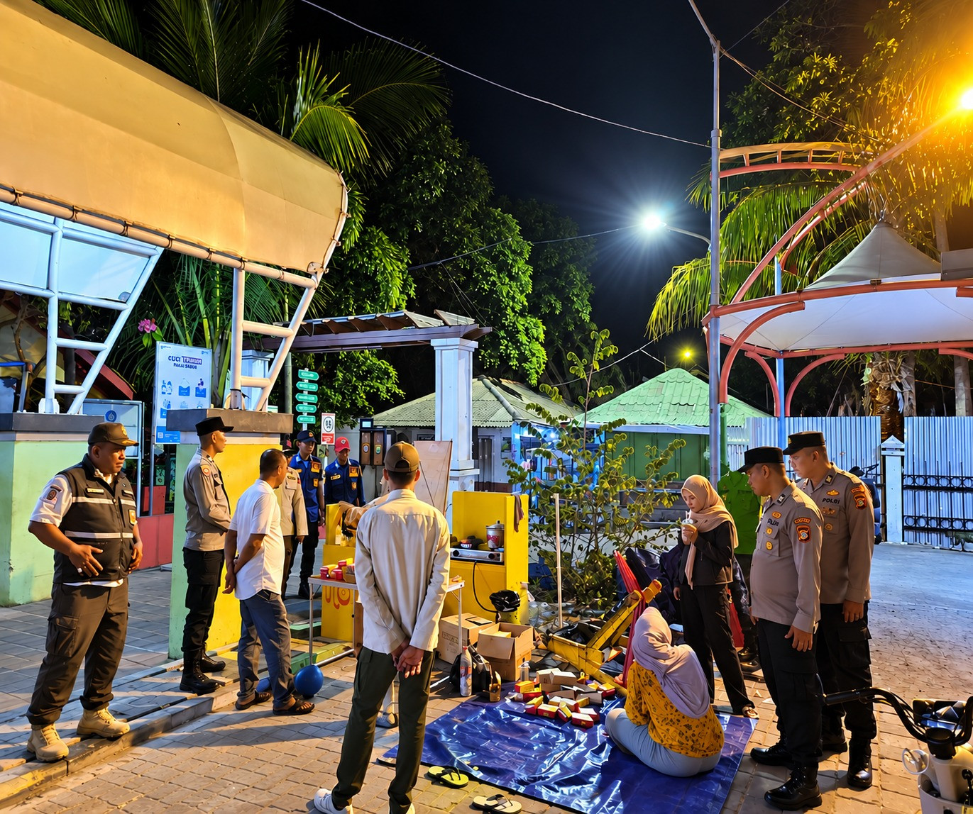 Layanan Polisi 110 Disosialisasikan Saat Patroli Malam, Polsek Kepulauan Seribu Utara Ajak Warga Bersama Jaga Keamanan