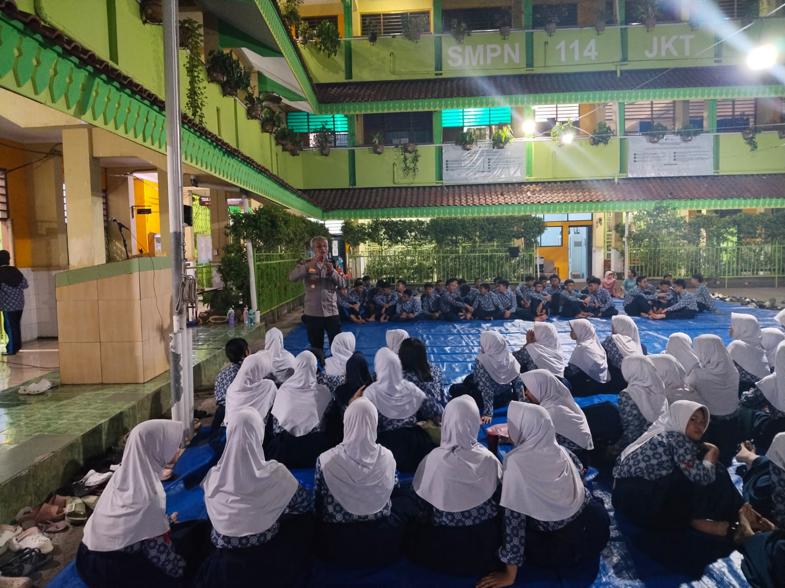 Polsek Koja Bekali Pelajar SMPN 114 Jakarta Materi Kepemimpinan, Dukung Program Jaga Jakarta