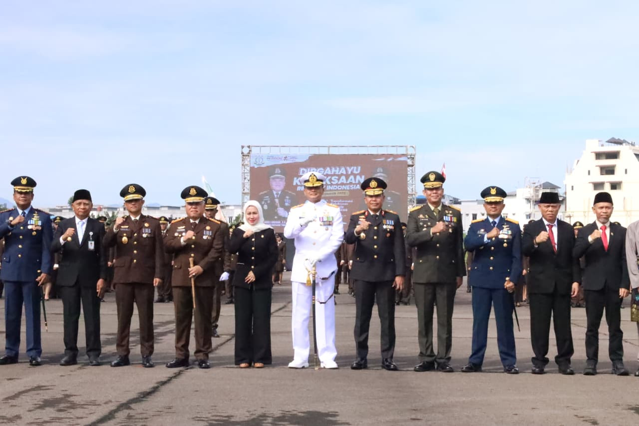 Tingkatkan Sinergitas Dengan Kejaksaan, Komandan Kodaeral I Hadiri Upacara Peringatan Hari Lahir Kejaksaan RI Ke-80