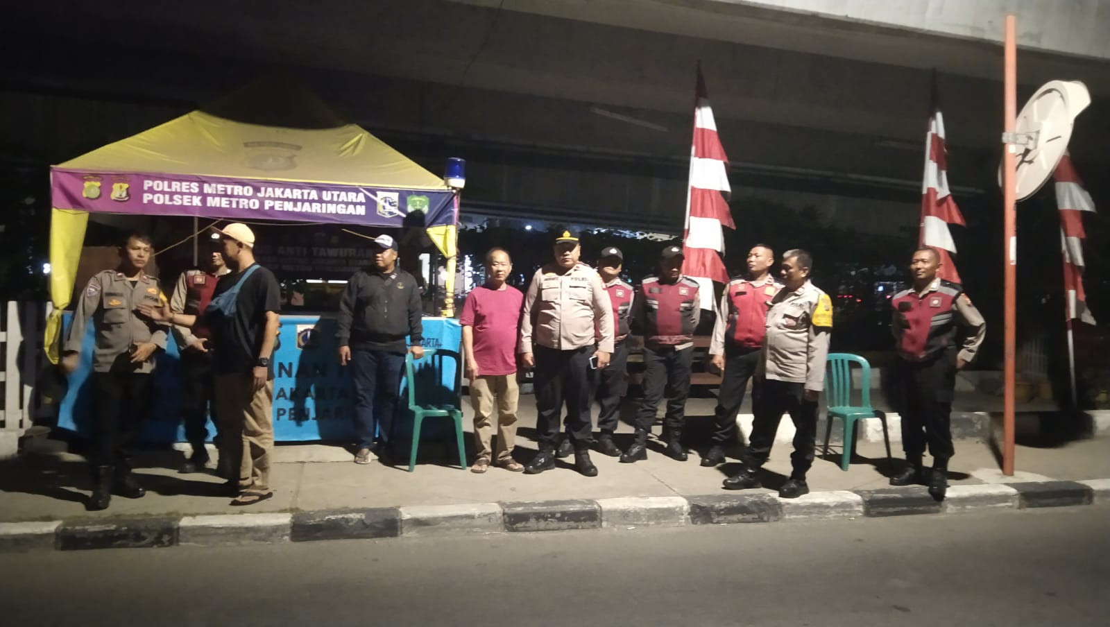 Jaga Jakarta, Jaga Lingkungan : Polsek Metro Penjaringan Intensifkan Patroli KRYD, Persempit Ruang Gerak Pelaku Kejahatan  Malam Hari