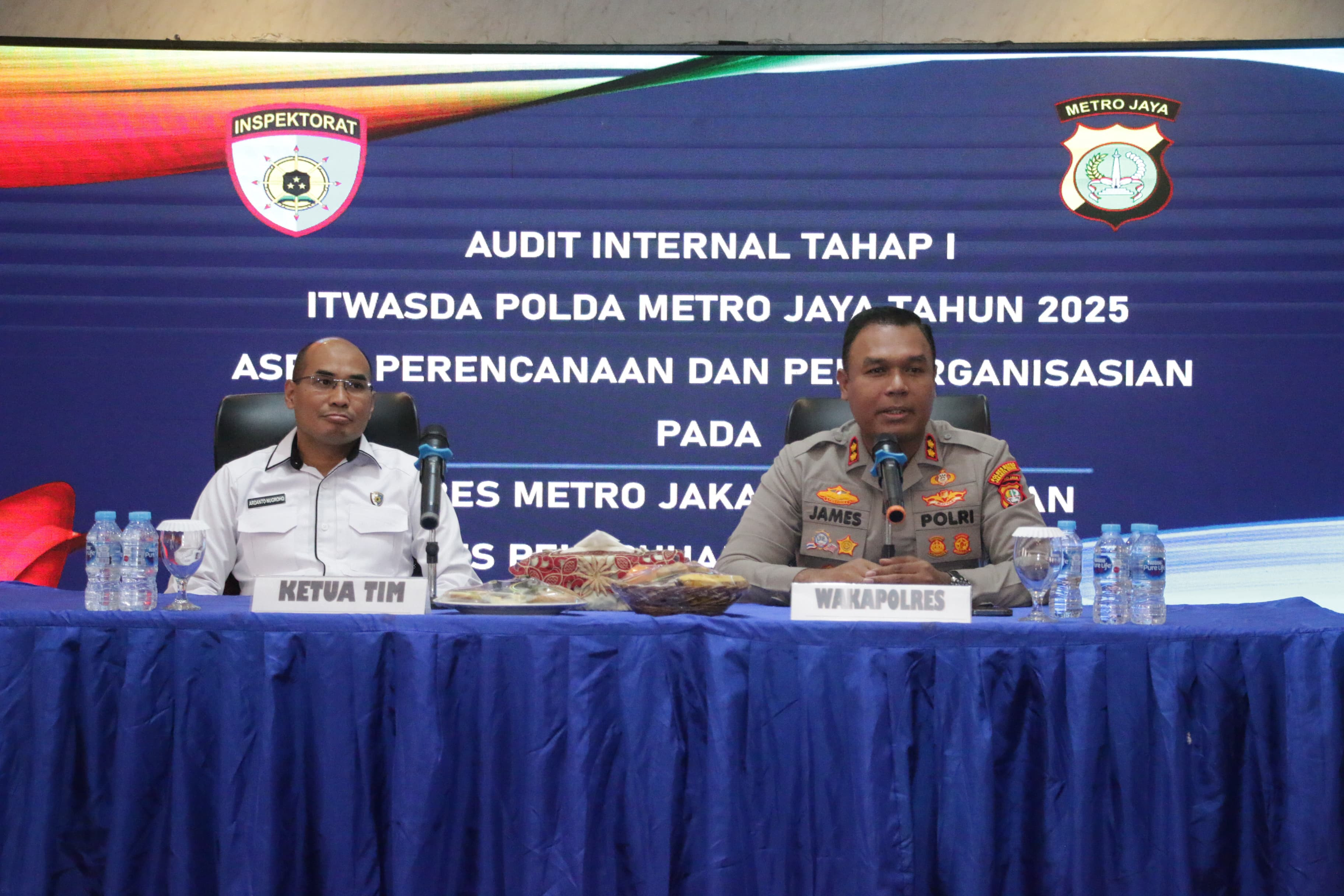 Wakapolres Metro Jakarta Utara Sambut Tim Audit Kinerja Tahap 1 Tahun 2025