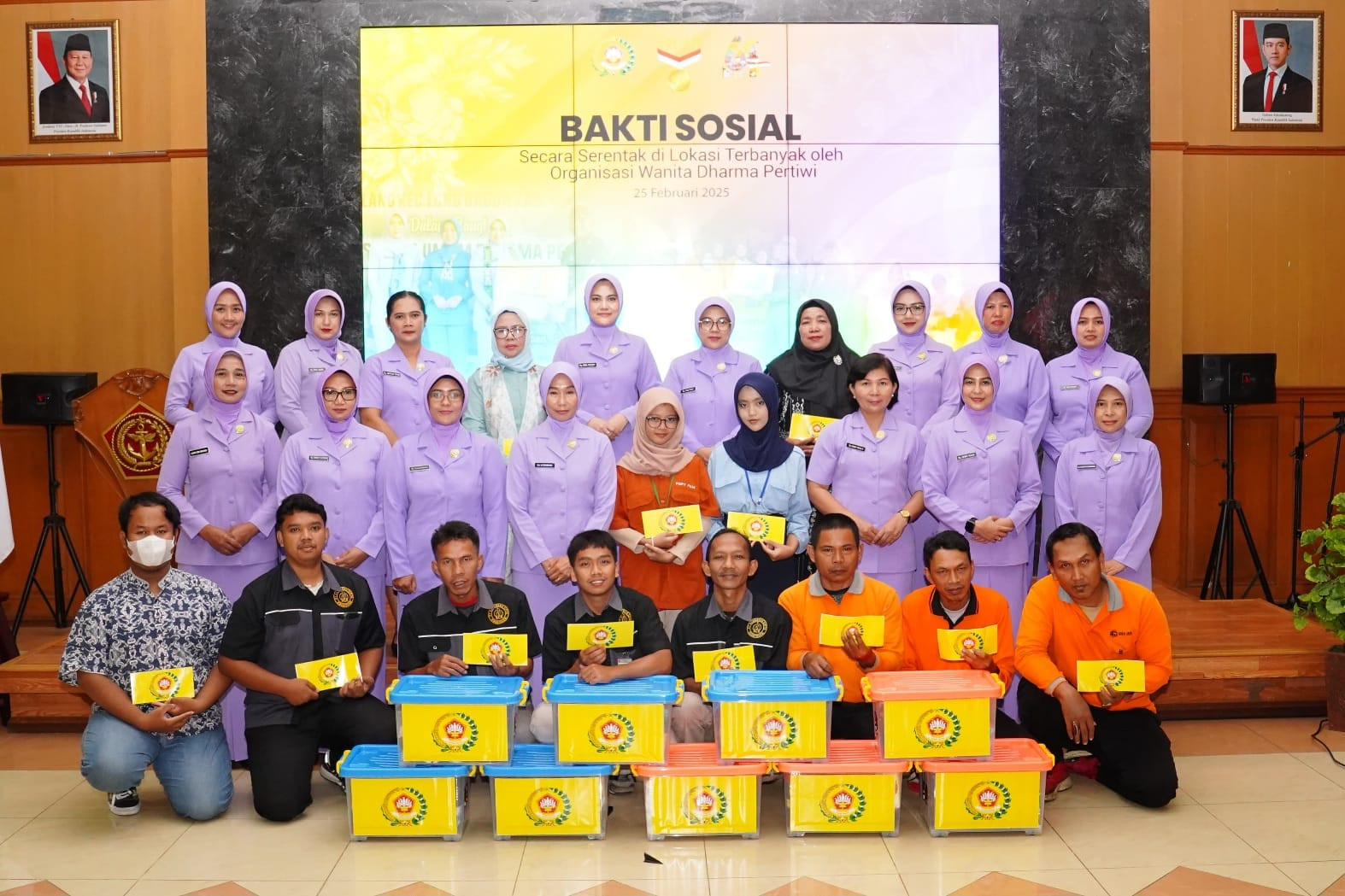Pengurus IKKT Cabang 10 Puspen TNI Mengikuti Kegiatan Bakti Sosial Dharma Pertiwi Secara Daring