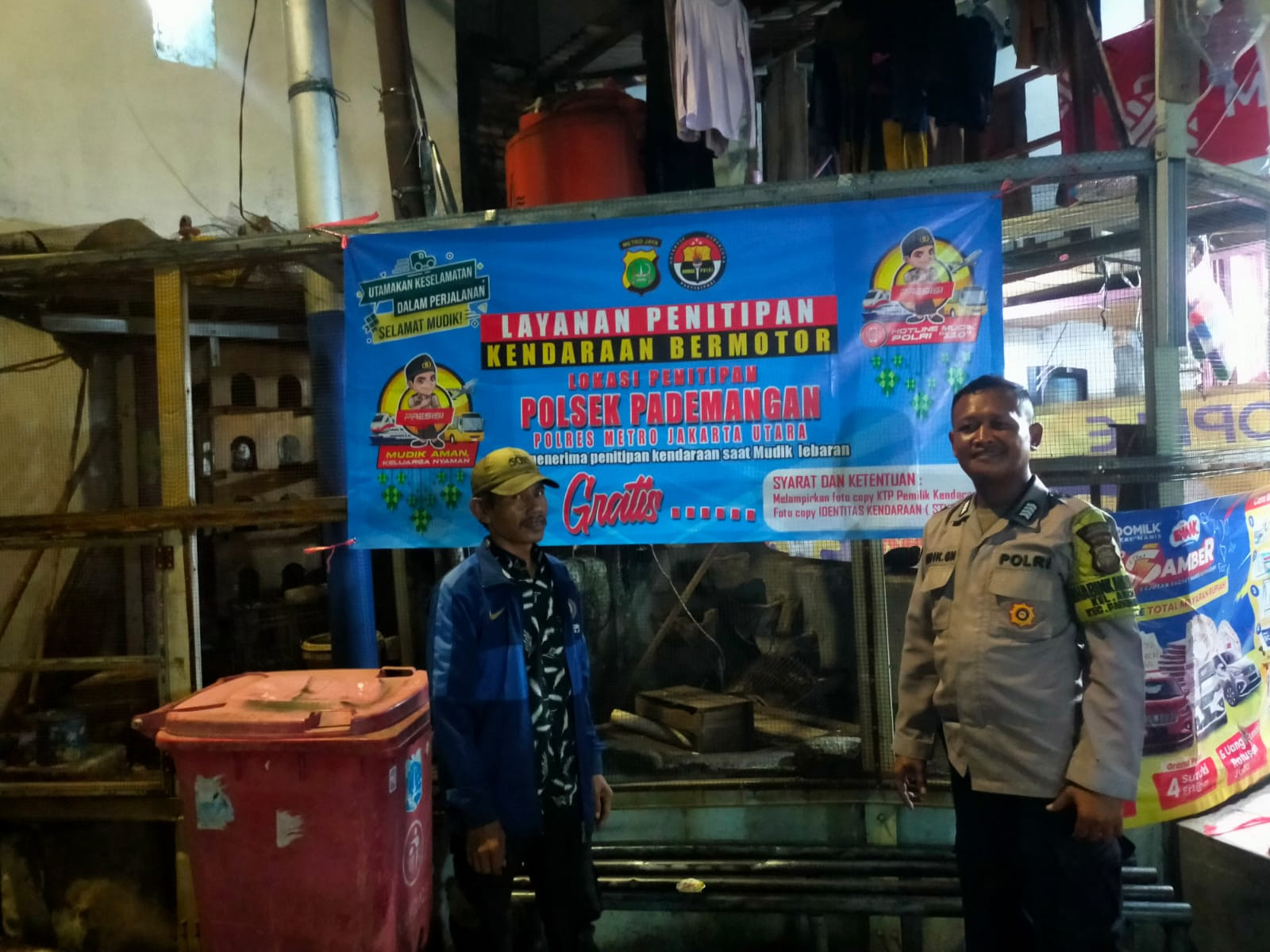 Polsek Pademangan Buka Layanan Penitipan Kendaraan Gratis untuk Pemudik