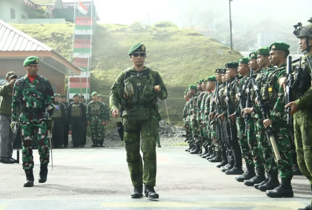 Kodim 1714/Puncak Jaya dan Satgas Penugasan Gelar Upacara HUT Ke-80 TNI Prima TNI Rakyat Indonesia Maju