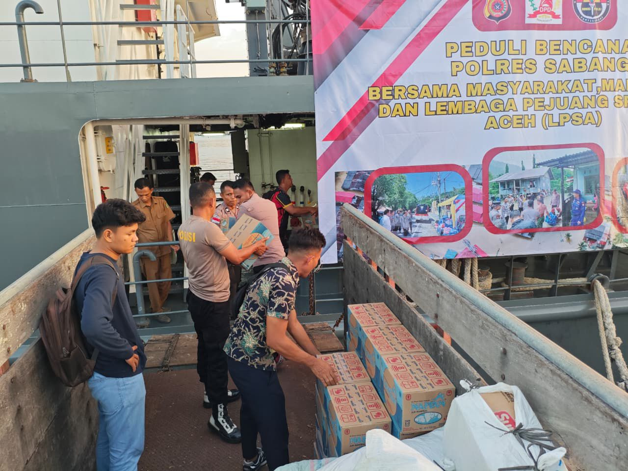 Polres Sabang Lepas Bantuan Kemanusiaan untuk Korban Banjir dan Longsor di Aceh