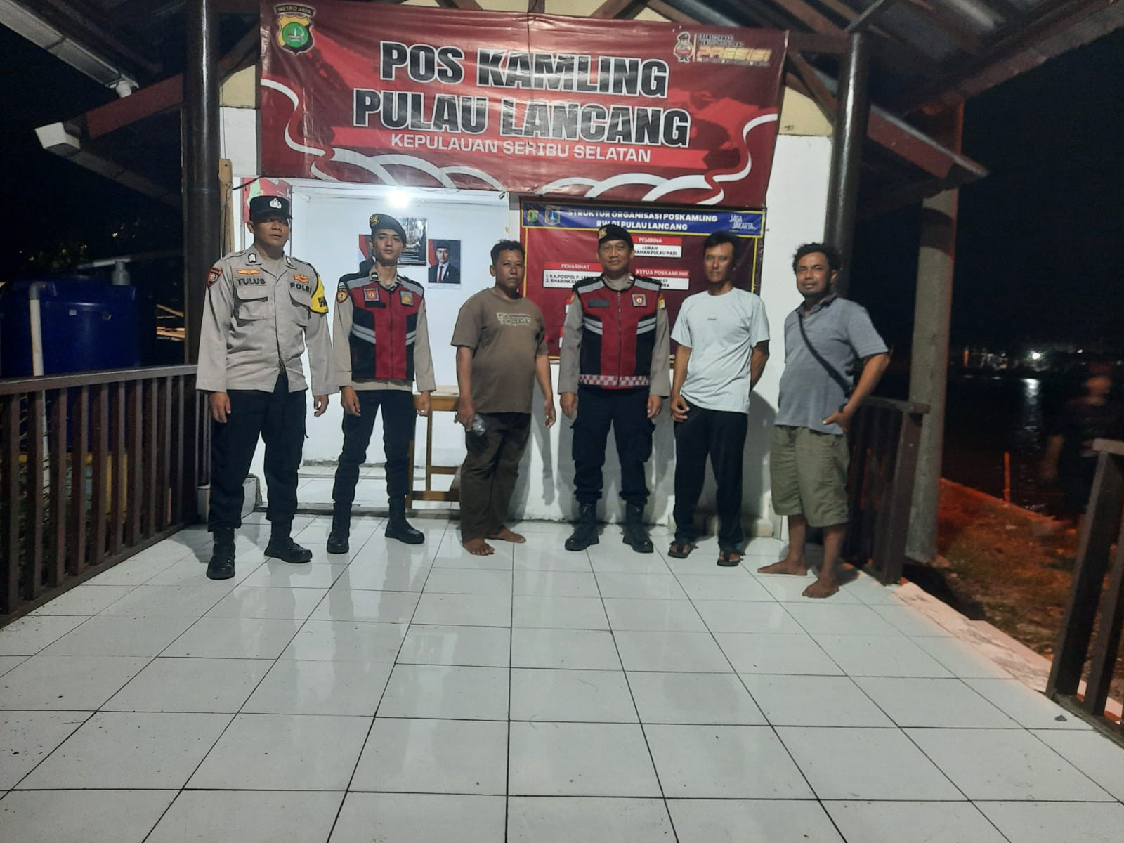 Patroli Gabungan Malam Polsek Kepulauan Seribu Selatan Intensifkan Sosialisasi Layanan 110 dan Antisipasi Guantibmas
