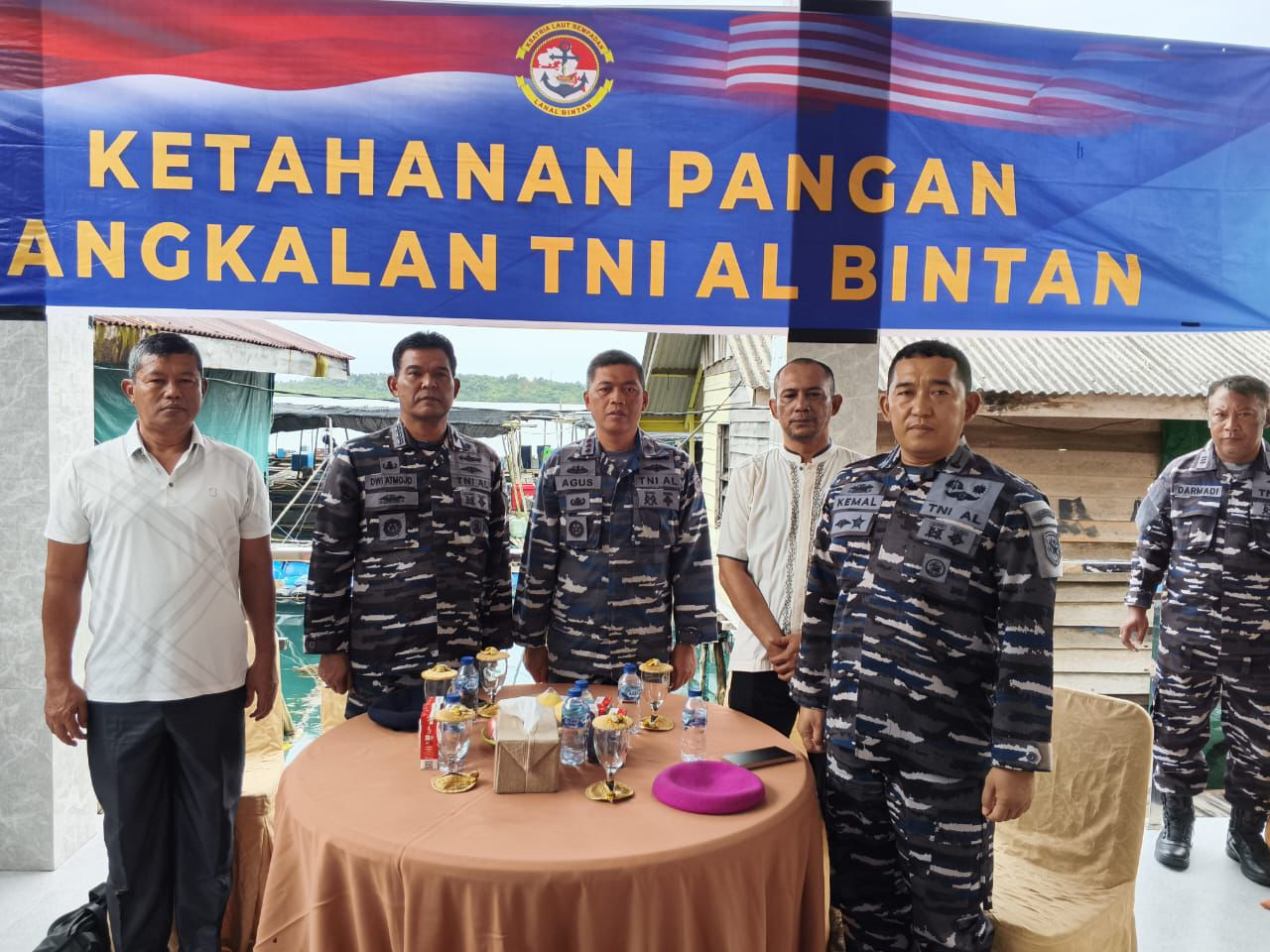 Lanal Bintan Ikuti Kegiatan Panen Raya Ketahanan Pangan TNI AL 2025