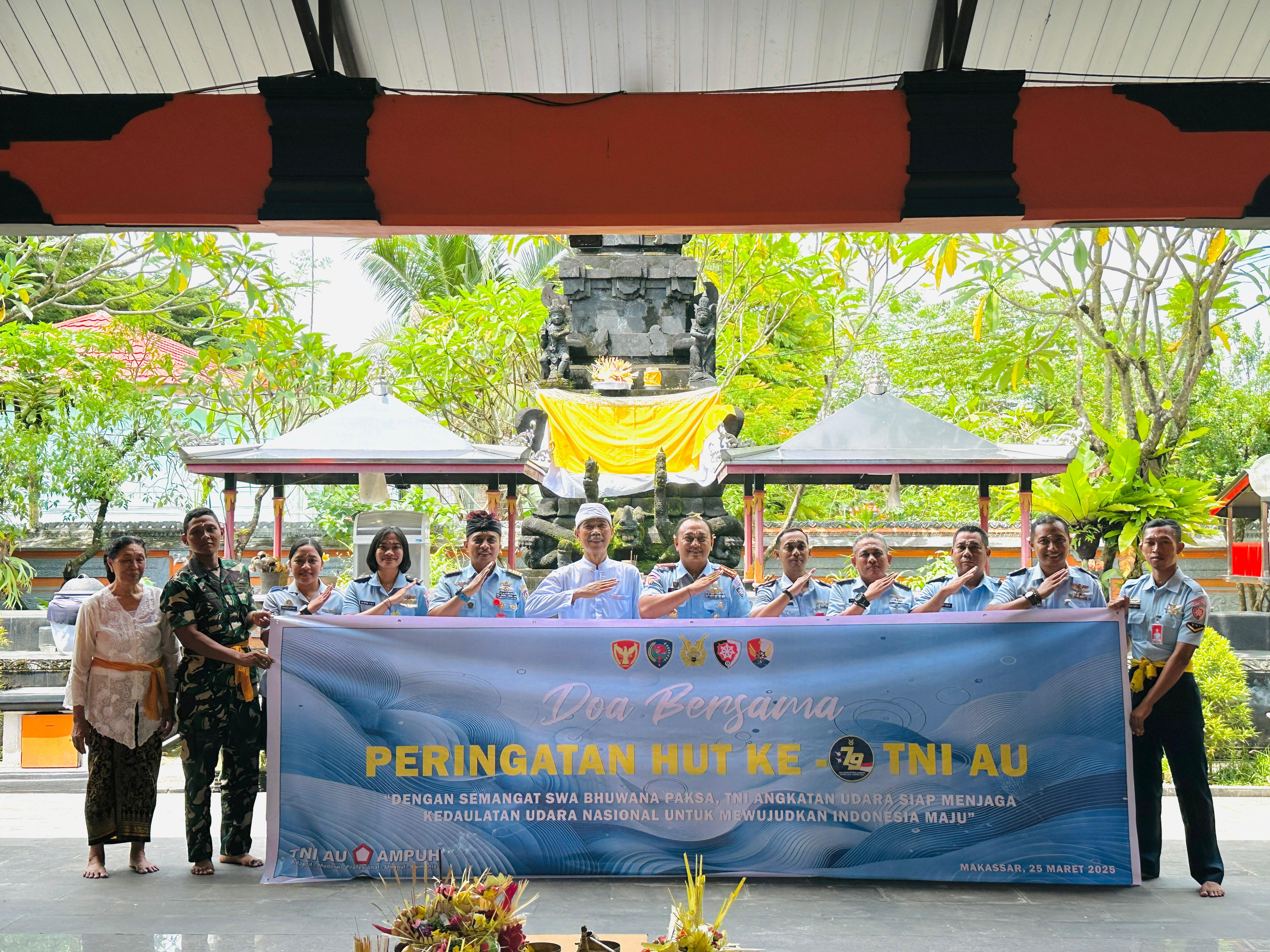 Jelang Peringatan HUT Ke-79 TNI AU, Makoopsud II Gelar Doa Bersama