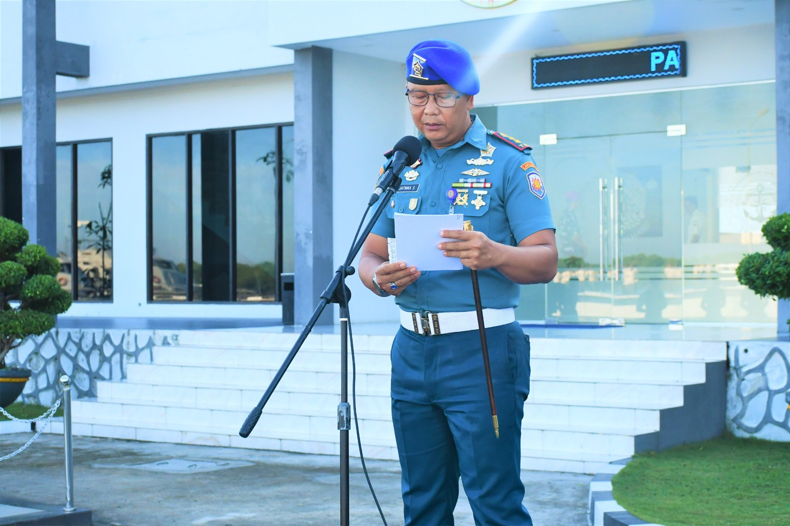 Pelihara Jiwa Nasionalisme, Lantamal I Laksanakan Upacara Bendera Bulanan di Mako Lantamal I