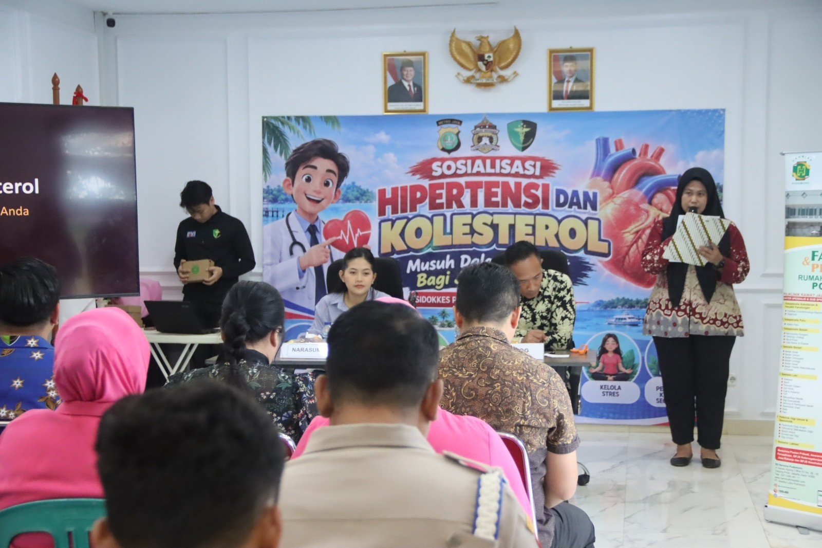 Polres Kepulauan Seribu Gelar Sosialisasi Kesehatan, Kenali Hipertensi dan Kolesterol yang Mengancam Jantung