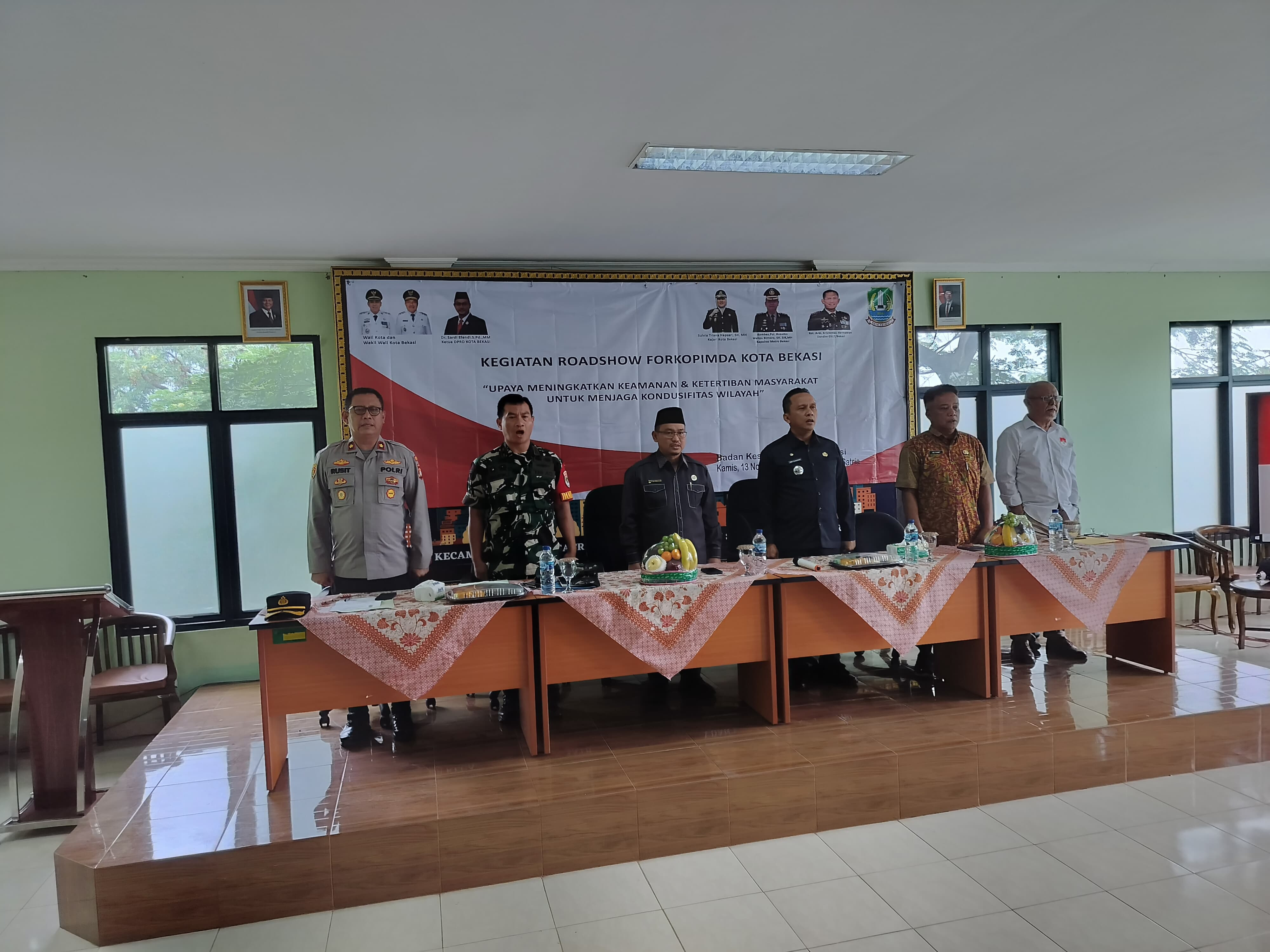 ROADSHOW FORKOPIMDA KOTA BEKASI DI KECAMATAN MEDANSATRIA BAHAS KONDUSIFITAS WILAYAH