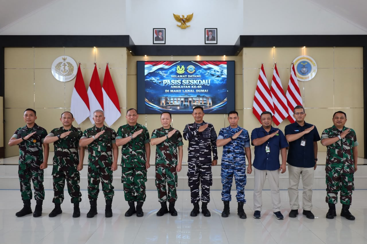 Danlanal Dumai Terima Kunjungan Kuliah Kerja Iptek Pasis Seskoau Angkatan 65 TP. 2026