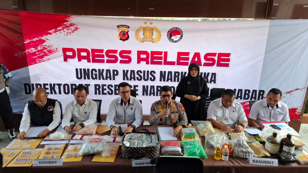 Polda Jabar Bongkar 257 Kasus Narkoba Selama September, 317 Tersangka Diamankan