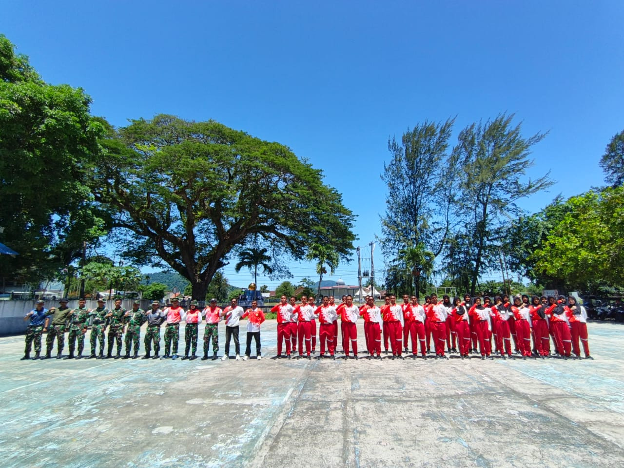 Lanal Sabang Latih Paskibraka Kota Sabang Persiapan HUT RI Ke-80 Tahun 2025
