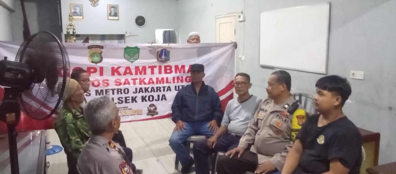 Ngopi Kamtibmas, Polsek Koja Jalin Kedekatan dengan Warga RW 011 Tugu Utara