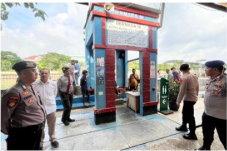 Wakapolres Kepulauan Seribu Pimpin Kegiatan Strong Point di Dermaga Marina Ancol