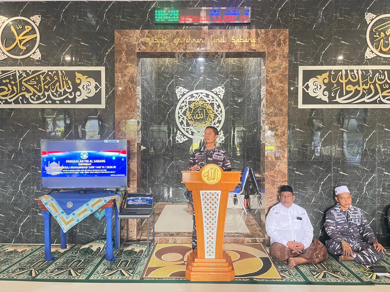 Lanal Sabang Gelar Peringatan Isra Mikraj Nabi Muhammad SAW 1447 H/2026 M