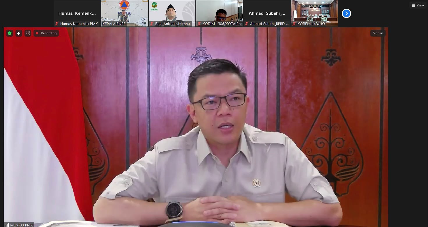 Tanganı Karhutla, Menko Sugiono Instruksikan Penguatan Patroli Darat dan Upaya Mitigasi