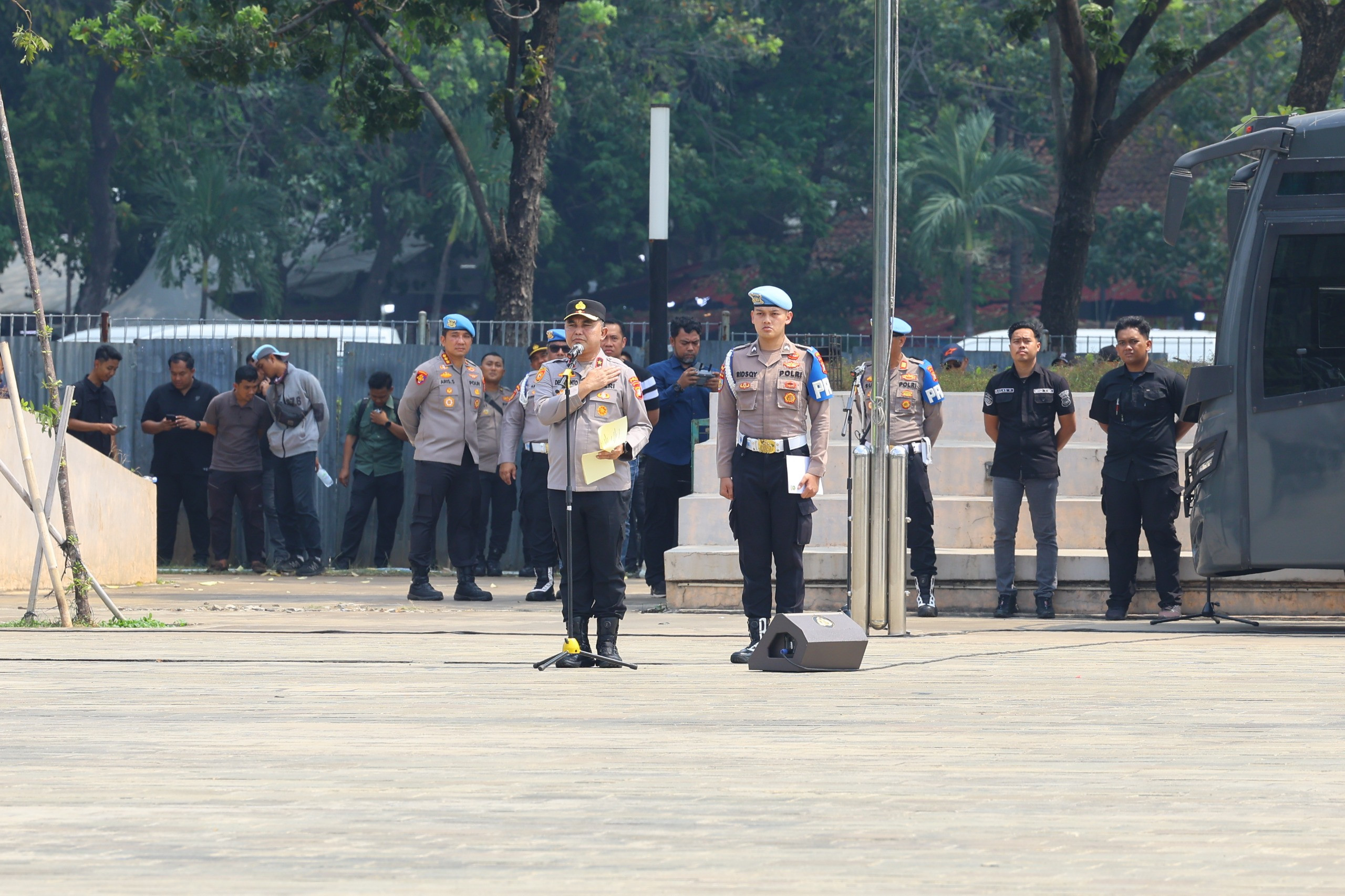 7.643 Personel Gabungan Berikan Pelayanan Pengamanan Zikir dan Doa Kebangsaan di Monas