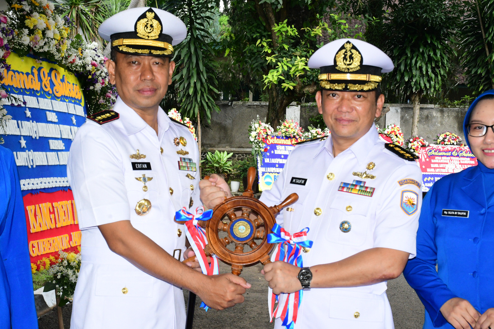 Tongkat Kepemimpinan Komandan Pangkalan TNI Angkatan Laut  Bandung Resmi Dijabat Kolonel Laut (P) Erfan Indra Darmawan