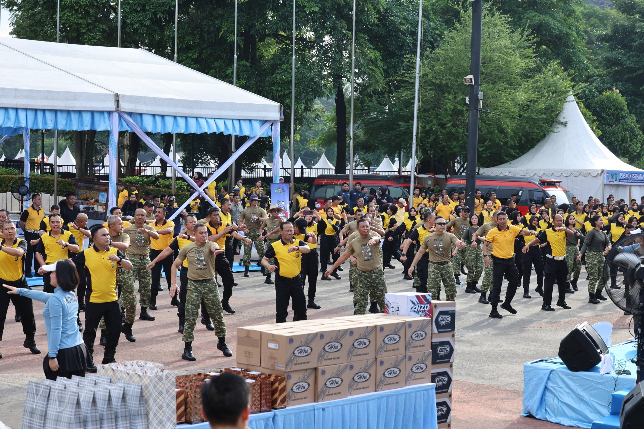 Olahraga Bareng Kodam Jaya–Polda Metro Jaya, Jaga Kebugaran Sekaligus Perkuat Sinergi