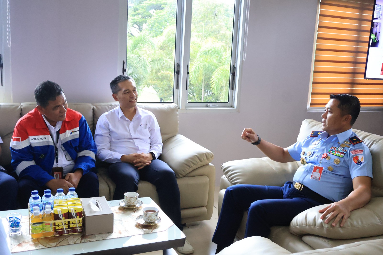 Danlanud Sultan Hasanuddin Terima Kunjungan Manager Corporate Operation dan Service Regional Pertamina Wilayah Makassar