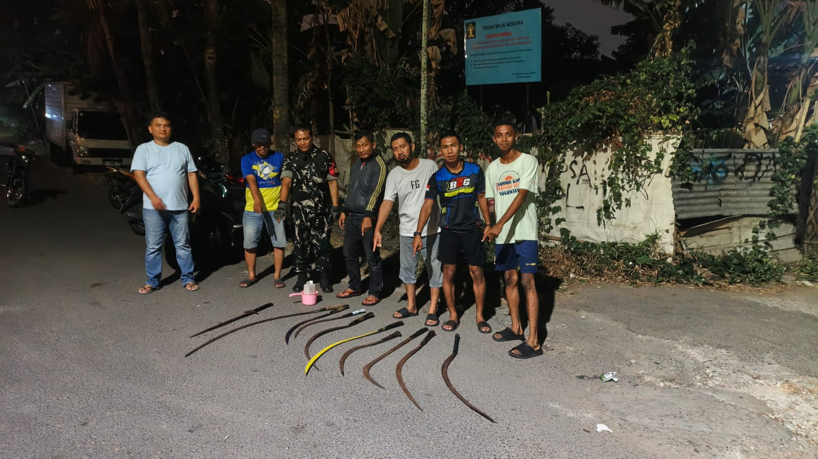 Aksi Cepat Polsek Tangerang Gagalkan Dugaan Tawuran, Delapan Celurit Diamankan