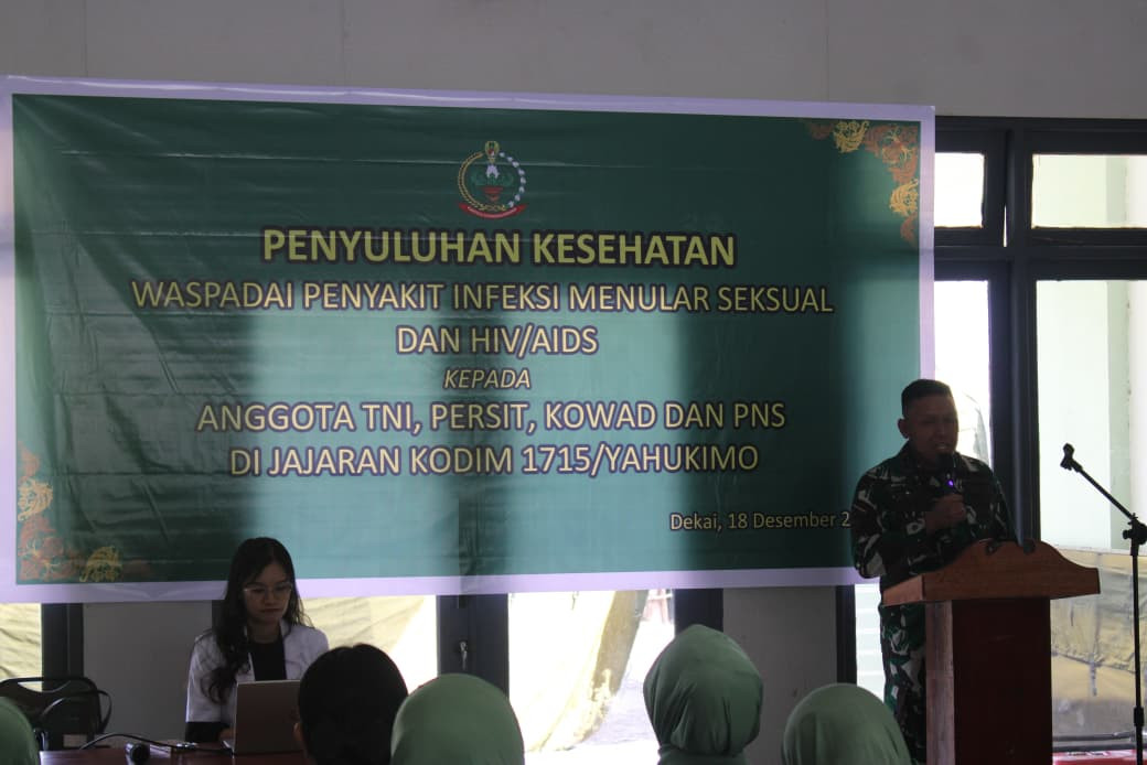 Kodim 1715/Yahukimo Gelar Penyuluhan HIV/AIDS Guna Cegah Penyebaran di Kalangan Prajurit dan Persit