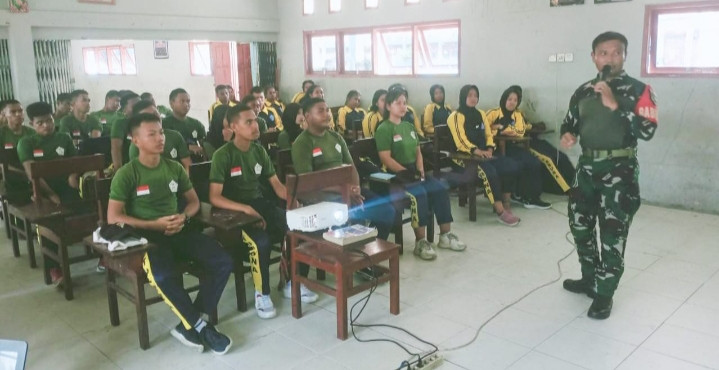Sosialisasi Rekrutmen TNI AD Di Sekolah, Babinsa Timika: Rekrutmen TNI AD Gratis Dan Transparan
