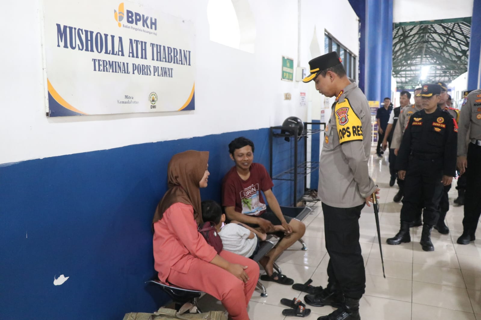 Mudik Aman Keluarga Nyaman, Kapolres Sampaikan Pesan Kamtibmas di Terminal Poris Plawad Kota Tangerang