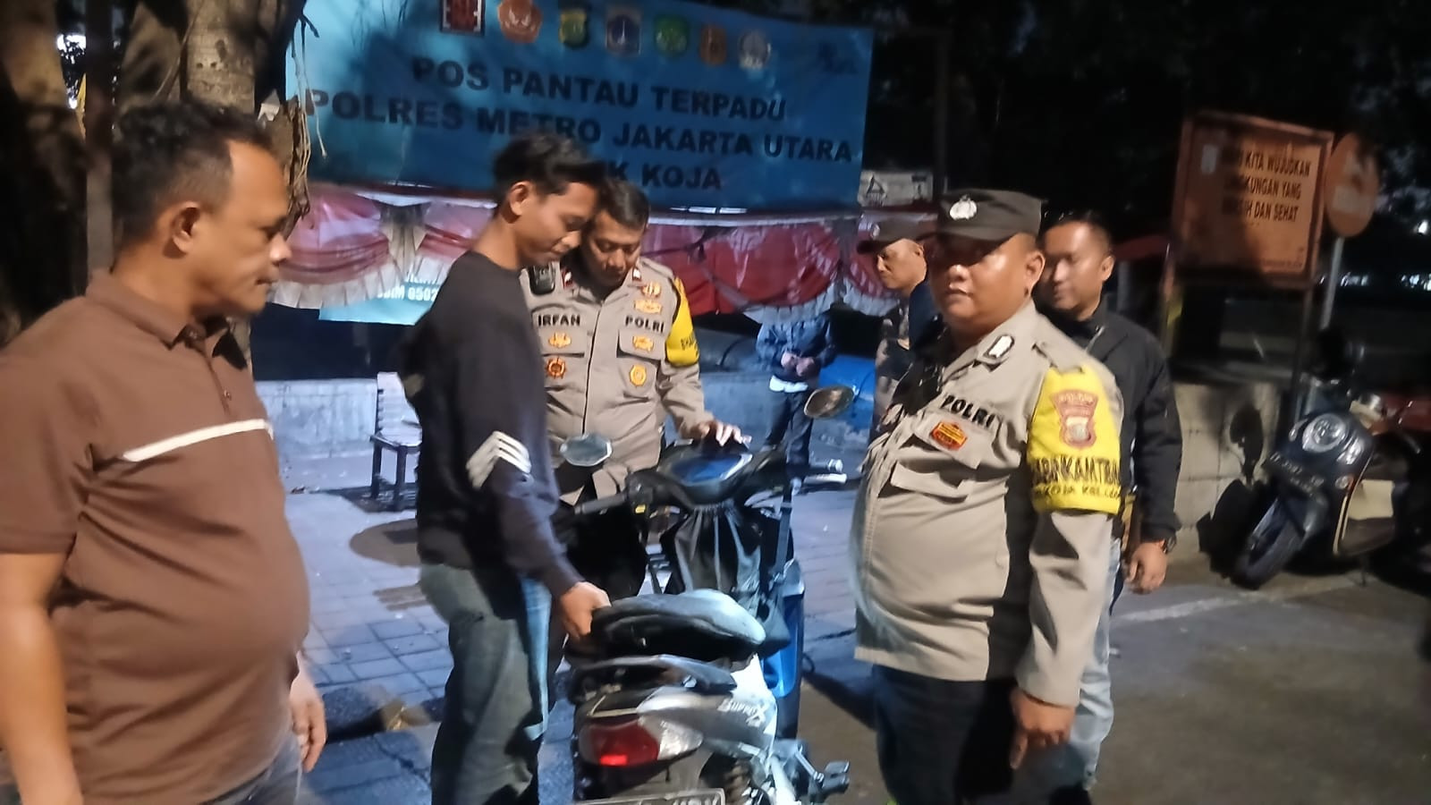 Polsek Koja Gelar Patroli KRYD, Sasar Titik Rawan Tawuran dan Balap Liar