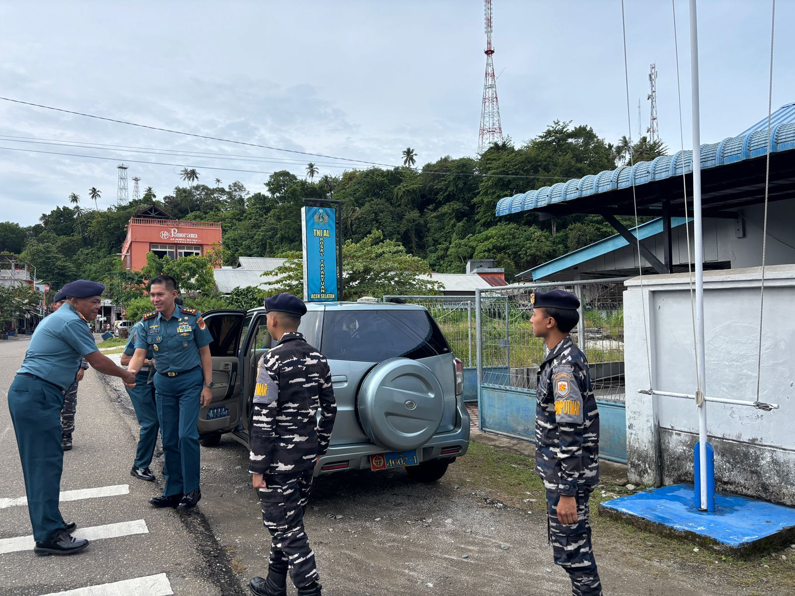 Danlanal Simeulue Laksanakan Kunjungan Kerja Ke Posal Tapak Tuan, Tinjau Patkamla I-1-67/PMC dan Jalin Silaturahmi Dengan Forkopimda Aceh Selatan