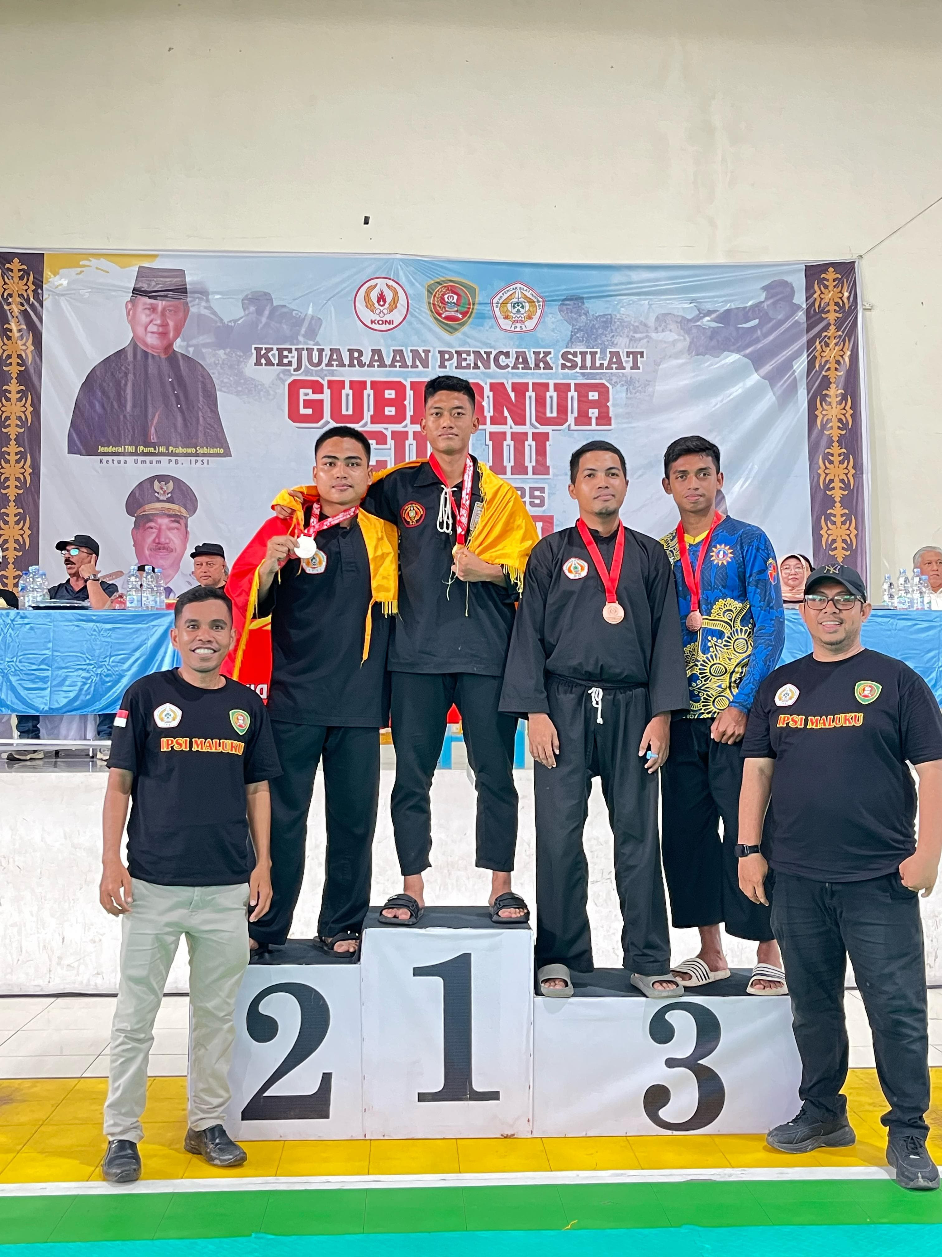 Prajurit Jalasena Lantamal IX Ambon Kembali Ukir Prestasi Membanggakan di Ajang Kejuaraan Pencak Silat Gubernur Cup III Tahun 2025