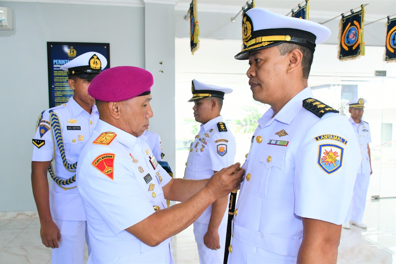 Danlantamal I Pimpin Sertijab Danlanal Tanjung Balai Asahan dan Kadisminpers Lantamal I