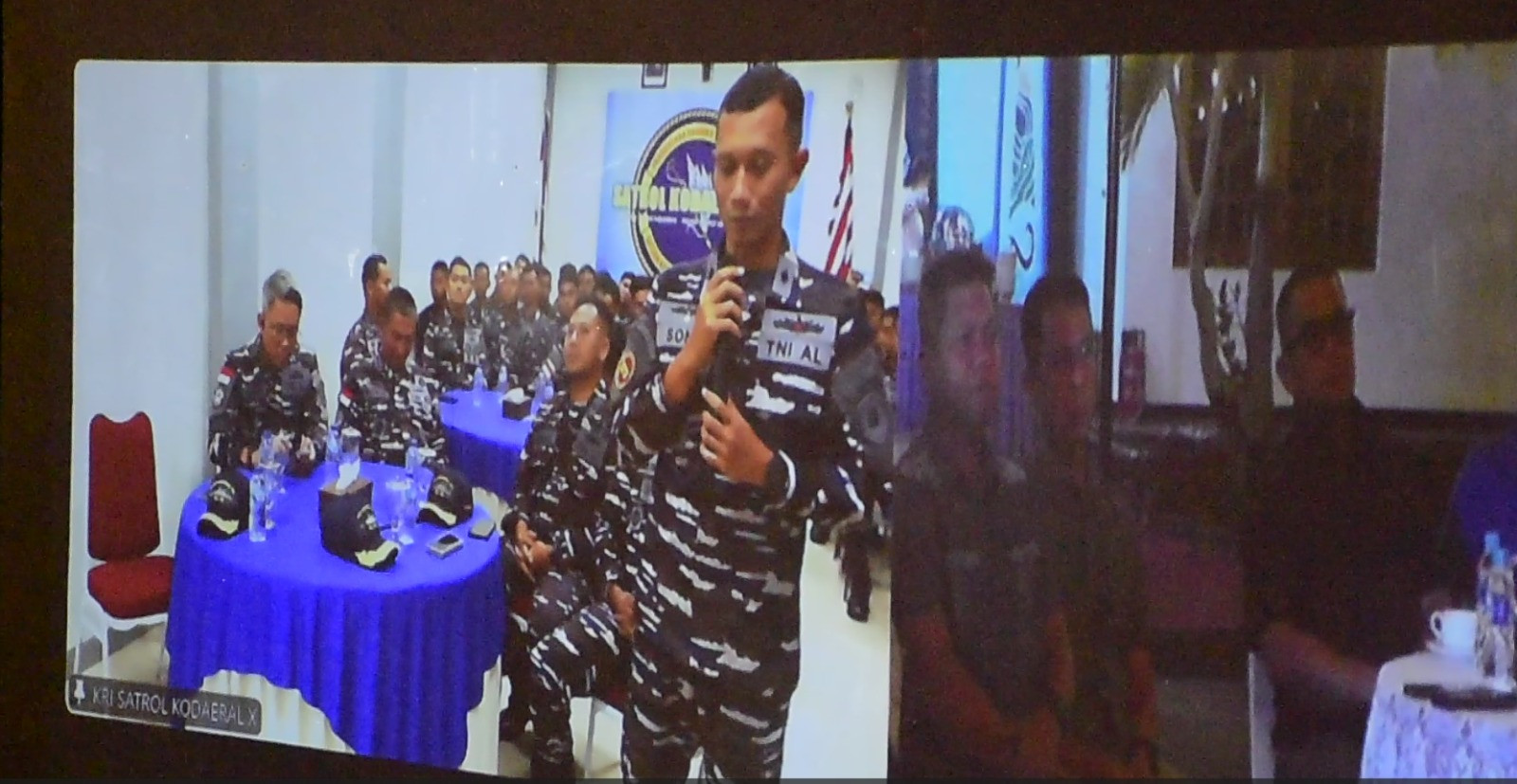 Tatap Muka Virtual Komandan Kodaeral X Dengan Prajurit Jalasena Satrol Kodaeral X di Daerah Operasi